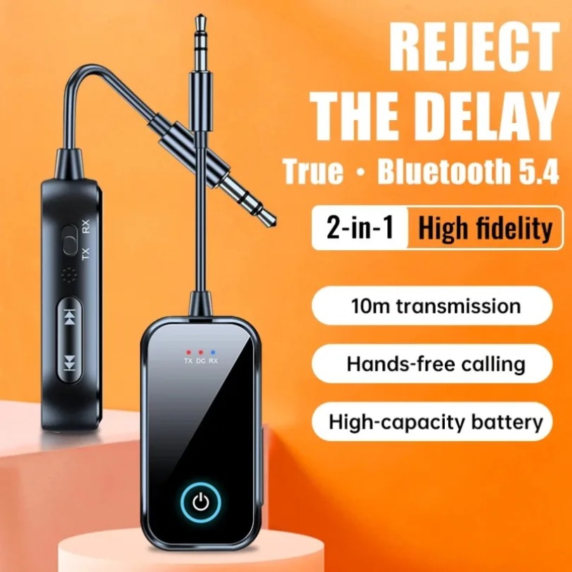 Transmission Jack Adapter - Bezprzewodowy adapter audio Bluetooth 5.4 tryb